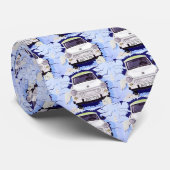 Trabant-Auto, hellblau, Berliner Mauer Krawatte (Gerollt)