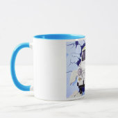 Trabant-Auto, hellblau, Berliner Mauer Tasse (Links)