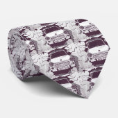 Trabant-Auto, schwarz u. weiß, Berliner Mauer (1) Krawatte (Gerollt)