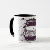 Trabant-Auto, schwarz u. weiß, Berliner Mauer (1) Tasse (Vorderseite Links)