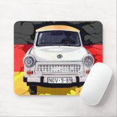 Trabant-Auto und deutsche Flagge, Berliner Mauer Mousepad (Mit Mouse)
