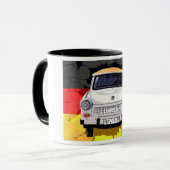 Trabant-Auto und deutsche Flagge, Berliner Mauer Tasse (Vorderseite Links)
