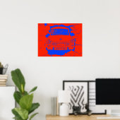 Trabant Car and Red/Blue Berlin Wall Poster (Heimbüro)