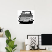 Trabant Car Front, Black and White, Berlin Poster (Heimbüro)