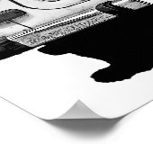 Trabant Car Front, Black and White, Berlin Poster (Ecke)