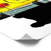 Trabant Car Front, Blue & Yellow, Berlin Poster (Ecke)