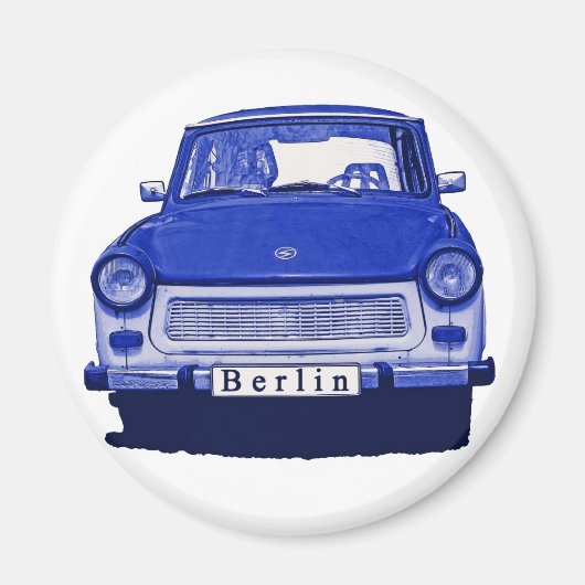 Trabant Car in Blue, Berlin Magnet (Vorne)