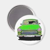 Trabant Car in Green, Berlin Magnet (Vorderseite/Rückseite)