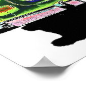 Trabant Car in Green, Berlin Poster (Ecke)