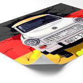 Trabant Car und deutsche Flagge, Berliner Mauer Poster (Ecke)
