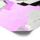 Trabant Car und Pink/Lilac Berliner Mauer Poster (Ecke)