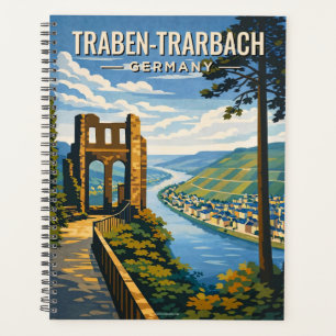 Traben-Trarbach Deutschland Malerische Vintage-Rei Planer