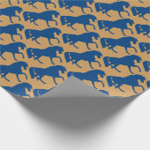 Trabende Pferdesilhouette Western-Reitkunst Geschenkpapier (Ecke)