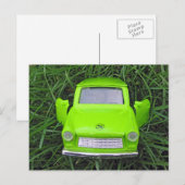 Trabi auf Grass Postkarte (Vorne/Hinten)