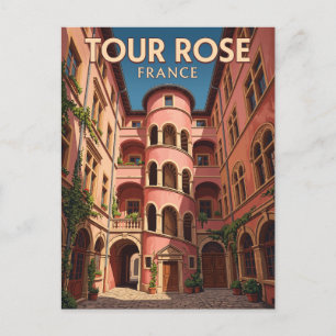 Traboule de la Tour Rose Frankreich Postkarte