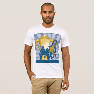 Trabrenn-Trophäe Sulky und Pferd T-Shirt