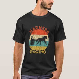 Trabrennen Fahrer Vintage Retro Pferderennen T-Shirt