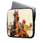 Trabrennen Laptopschutzhülle (Vorderseite Links)