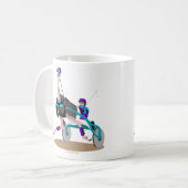 Trabrennen-Strauß Kaffeetasse (Vorderseite Links)