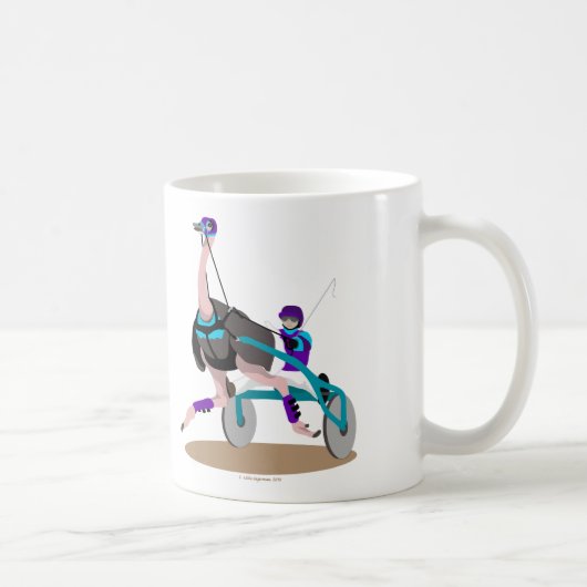 Trabrennen-Strauß Kaffeetasse (Rechts)