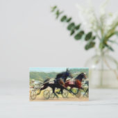 Trabrennen-Trainer-Visitenkarten Visitenkarte (Stehend Vorderseite)