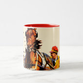 Trabrennen Zweifarbige Tasse (Mittel)