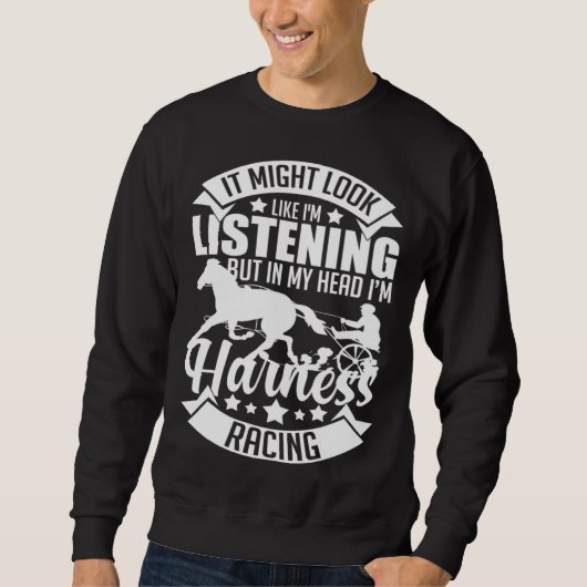 Trabrennpferd Rennbahn Traber Trab Sweatshirt (Vorderseite)