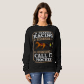 Trabrennpferd Rennbahn Traber Trab Sweatshirt (Vorne ganz)