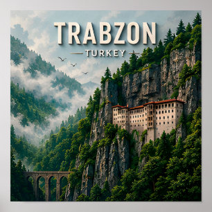 Trabzon Türkei Schwarzmeer-Malerisches Bergreisezi Poster