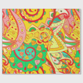 Tracery nahtloses Muster. Design von Mehndi. Ethni Geschenkpapier (Flach)