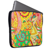 Tracery nahtloses Muster. Design von Mehndi. Ethni Laptopschutzhülle (Vorne Rechts)