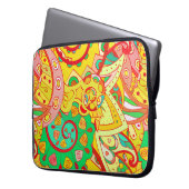 Tracery nahtloses Muster. Design von Mehndi. Ethni Laptopschutzhülle (Vorderseite Links)