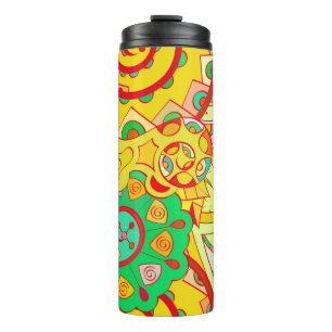 Tracery nahtloses Muster. Design von Mehndi. Ethni Thermosbecher