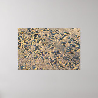 Traces of the Tide: A Sandy Mosaic Leinwanddruck