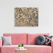 Traces of the Tide: A Sandy Mosaic Leinwanddruck (Insitu (Wohnzimmer))