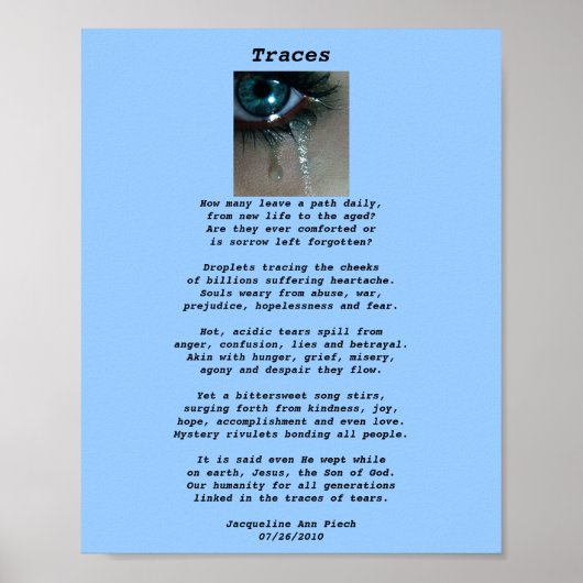 Traces Poetry Poster (Vorne)