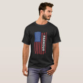 Traceur US-Flagge Parkour T-Shirt (Vorne ganz)