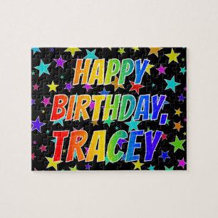 "TRACEY" Vorname, Fun "HAPPY BIRTHDAY" Puzzle