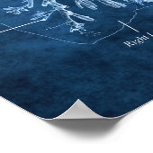 Trachea und Bronchi der Lungenanatomie Art Deco Poster (Ecke)