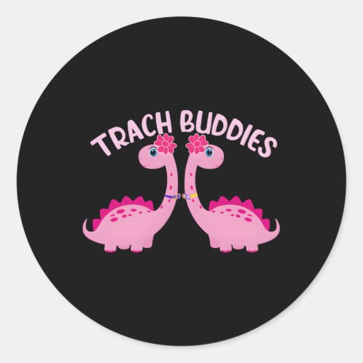 Tracheasaurus Trach Buddies Tracheostomie Bewussts Runder Aufkleber (Vorderseite)