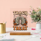 Tracheostomie Halloween-Nurse-Süßes-oder-Saures-De Acrylschild (Hochzeit)