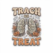 Tracheostomie Halloween-Nurse-Süßes-oder-Saures-De Aufkleber (Vorderseite)