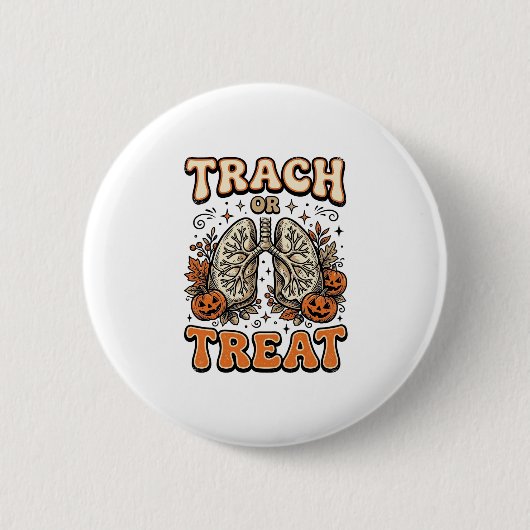 Tracheostomie Halloween-Nurse-Süßes-oder-Saures-De Button (Vorderseite)