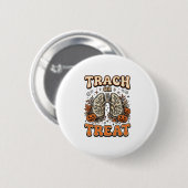 Tracheostomie Halloween-Nurse-Süßes-oder-Saures-De Button (Vorne & Hinten)