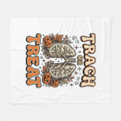 Tracheostomie Halloween-Nurse-Süßes-oder-Saures-De Fleecedecke (Vorderseite (Horizontal))