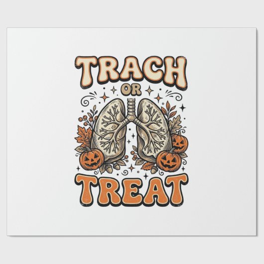 Tracheostomie Halloween-Nurse-Süßes-oder-Saures-De Geschenkpapier (Flach)