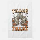 Tracheostomie Halloween-Nurse-Süßes-oder-Saures-De Geschirrtuch (Vertikal)