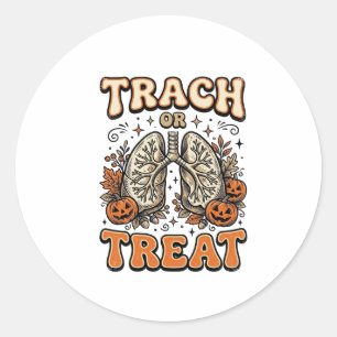 Tracheostomie Halloween-Nurse-Süßes-oder-Saures-De Runder Aufkleber