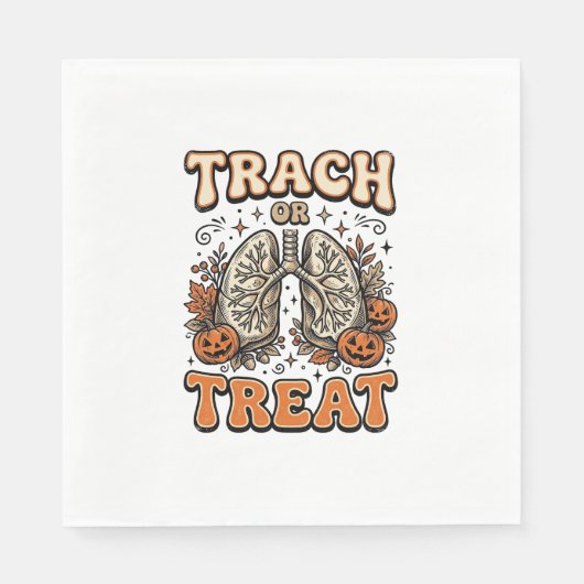 Tracheostomie Halloween-Nurse-Süßes-oder-Saures-De Serviette (Vorderseite)