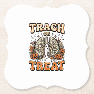 Tracheostomie Halloween-Nurse-Süßes-oder-Saures-De Untersetzer